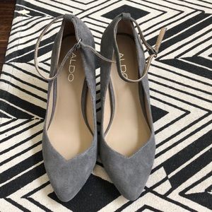 NEW Aldo Suede Pumps with strap and pointed toe.